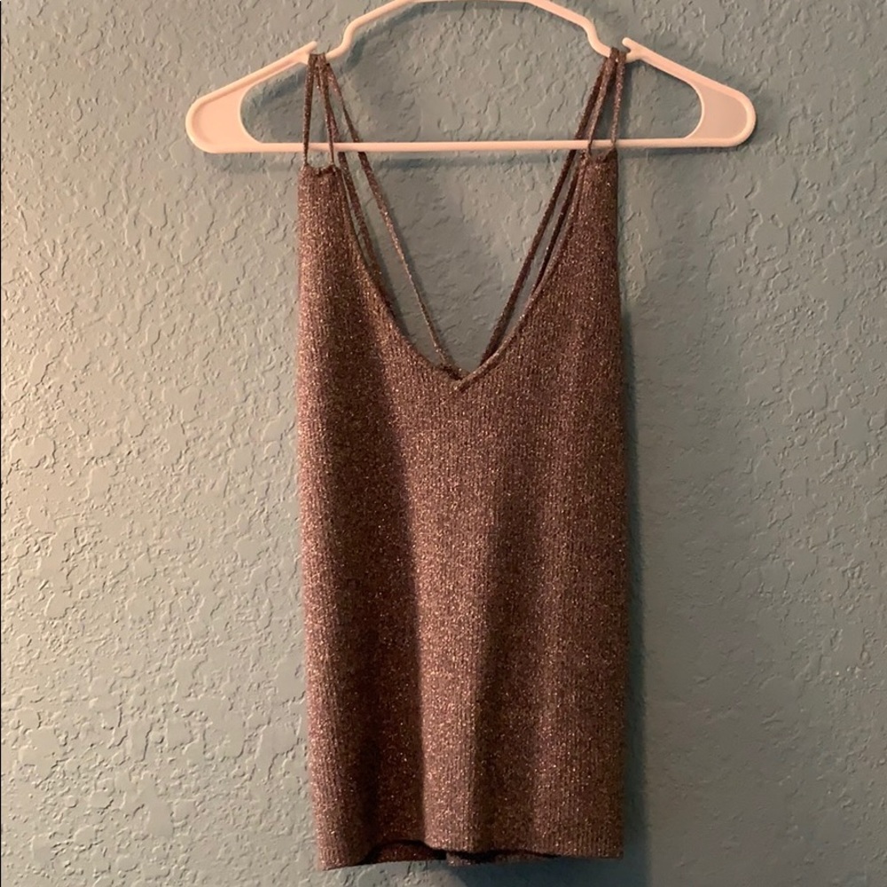 Ralph Lauren Sleeveless Knit cris cross top size m